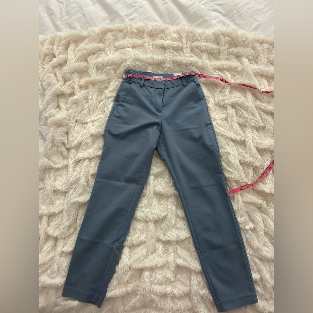 Tailored High-Rise Blue Women's Dress Pants